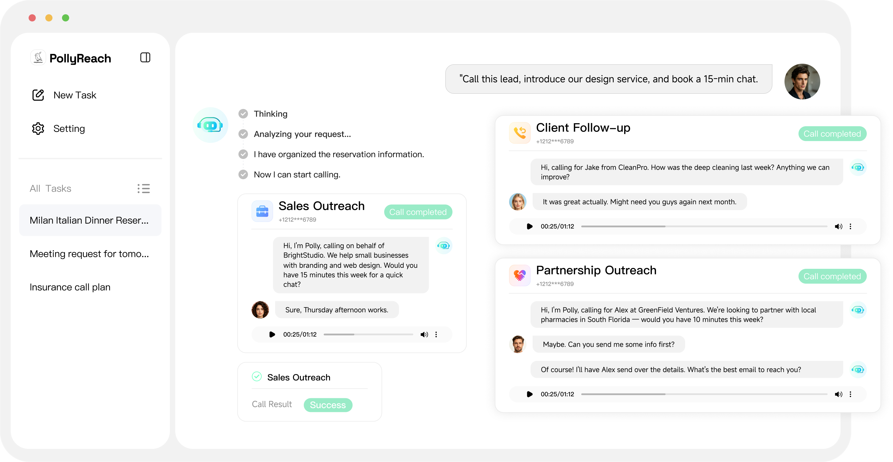 PollyReach — AI Voice Agents for Phone Calls & Support